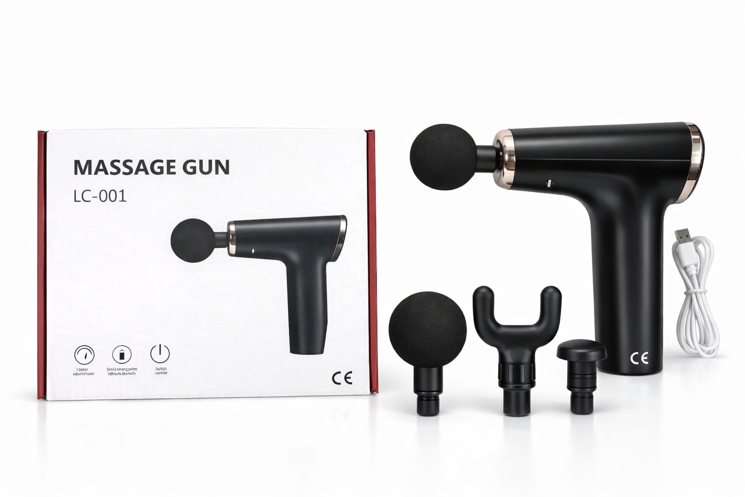 Massager,Elektrisches Handmassagegerät mit langem Griff